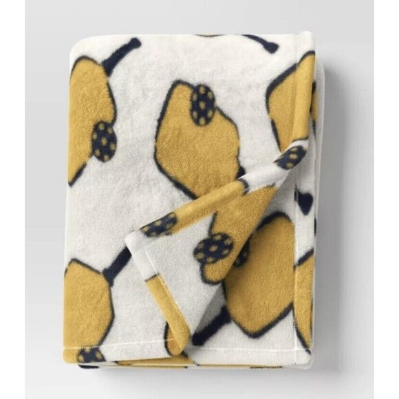 Target Other - Target Plush Throw Blanket 50"x 60" - Pickleball/Sports/Ivory - NEW